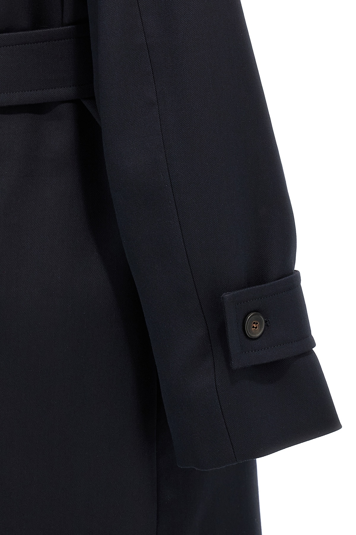 Max Mara Studio Ilde Belted Coat In Blue