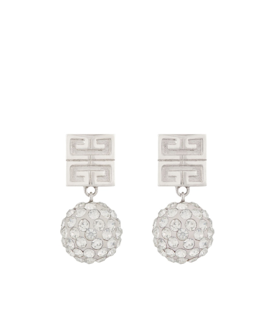 Givenchy 4g Crystal-embellished Earrings In White