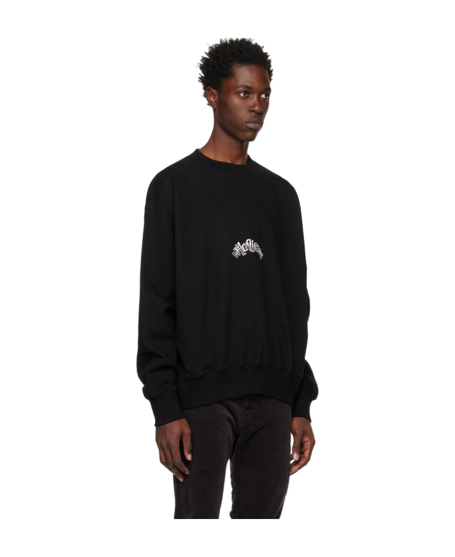 We11 Done Logo Hoodie In Black