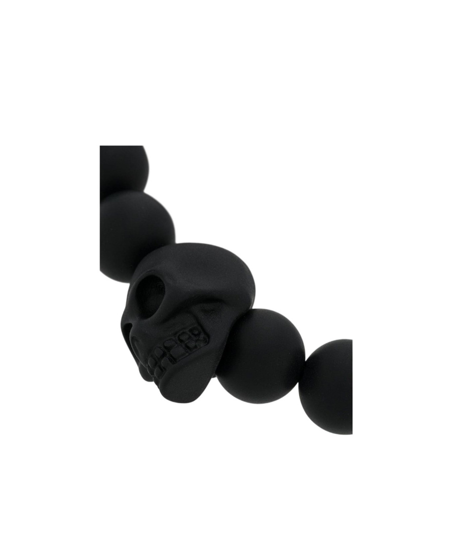 Alexander Mcqueen Alexandar Mcqueen Skull Ball Bracelet In Black