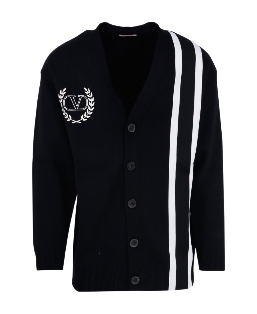 Valentino Vlogo Cardigan In Black