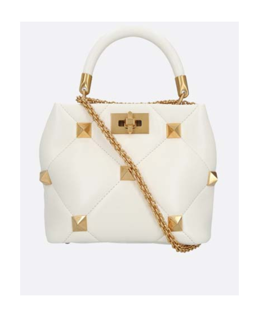 Valentino Roman Stud Tote Bag In Nude