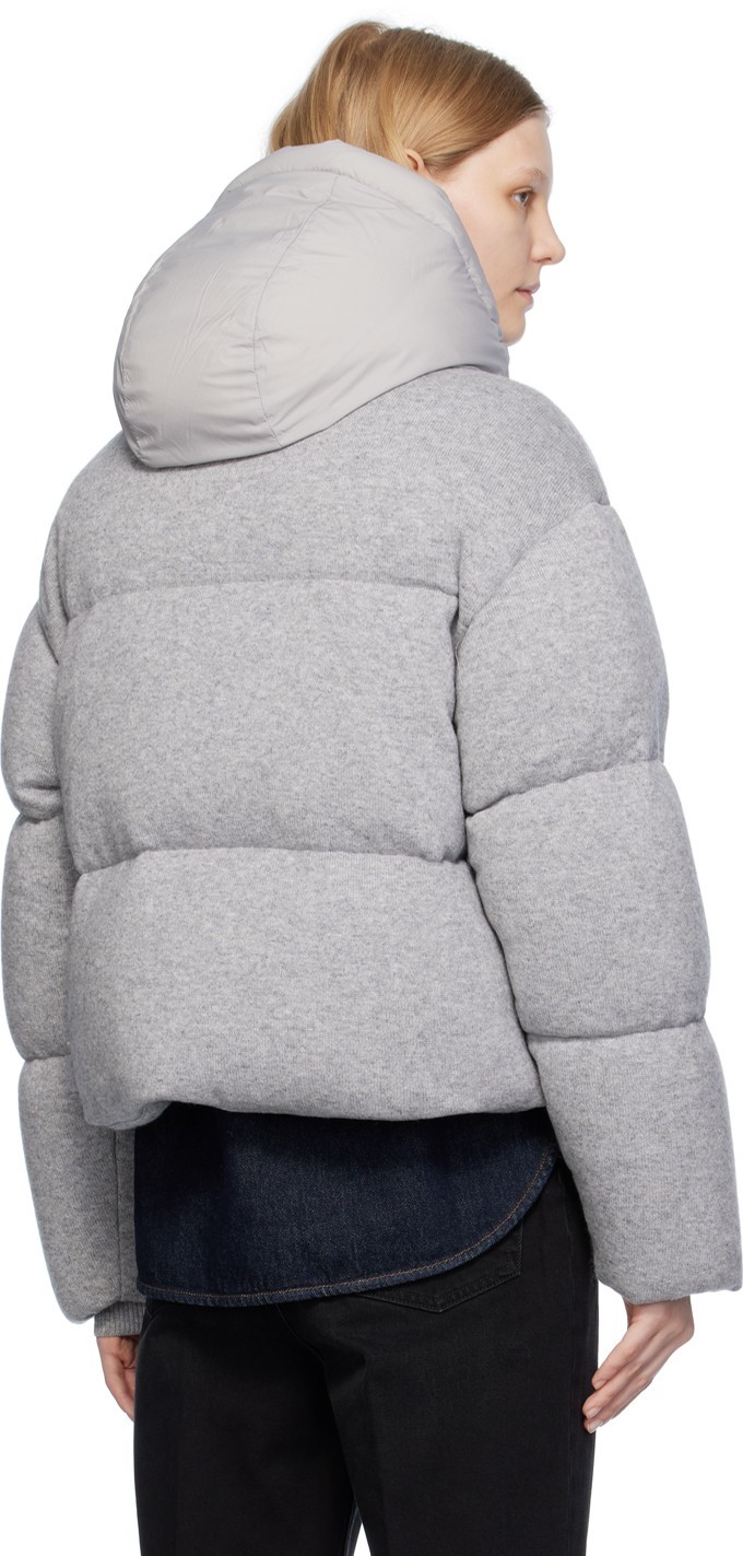 Mackage Hooded Long-sleeved Down Jacket In Gray