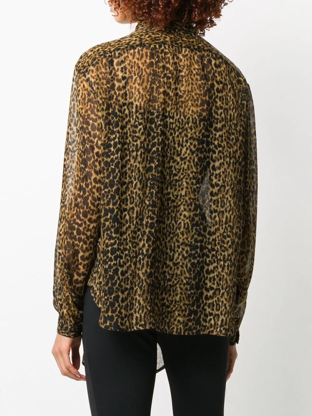 Saint Laurent Oversize Fit Shirt In Brown