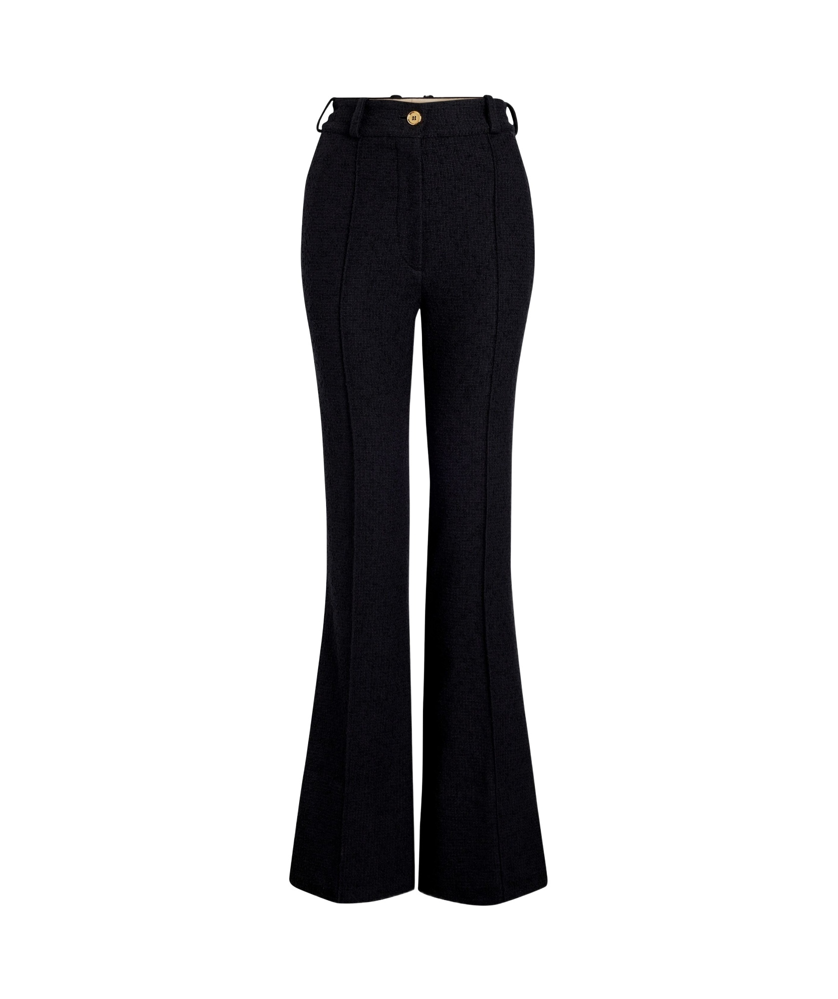 Patou High-waisted Flared Trousers In Black