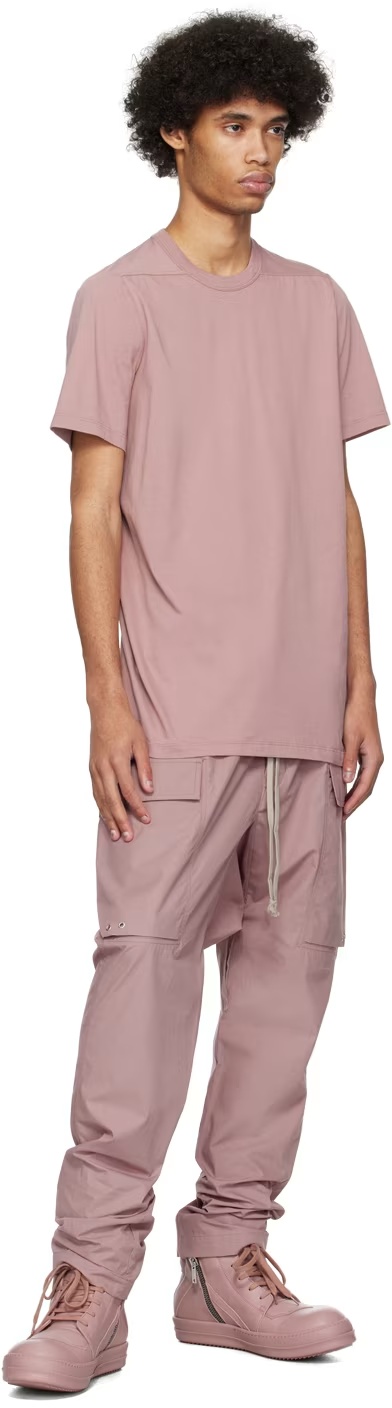 Rick Owens Geobasket Leather High-top Sneakers In Pink