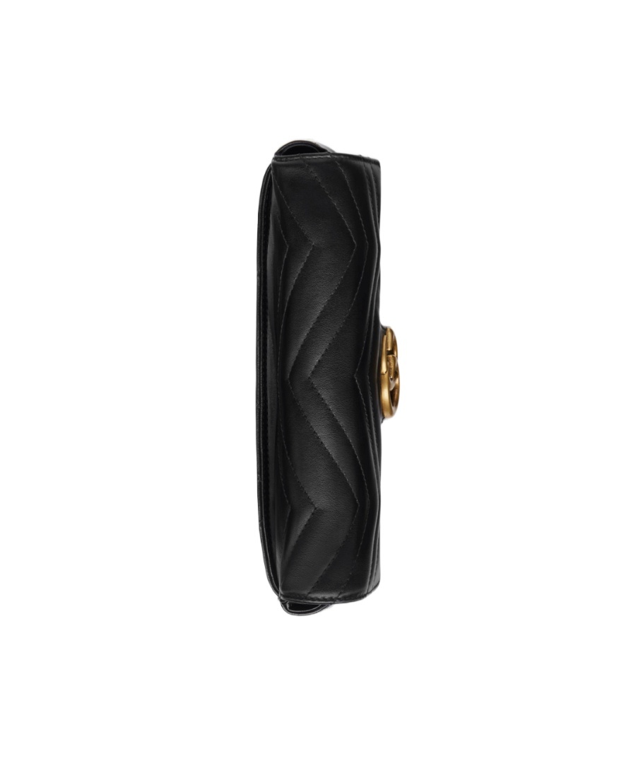 Shop Gucci Gg Marmont Super Mini Bag In Black