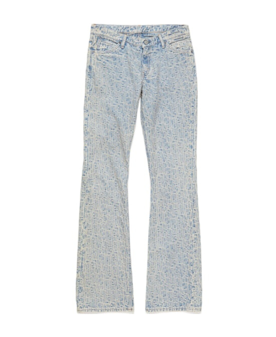 Acne Studios Low-rise Flared Jeans In Gray