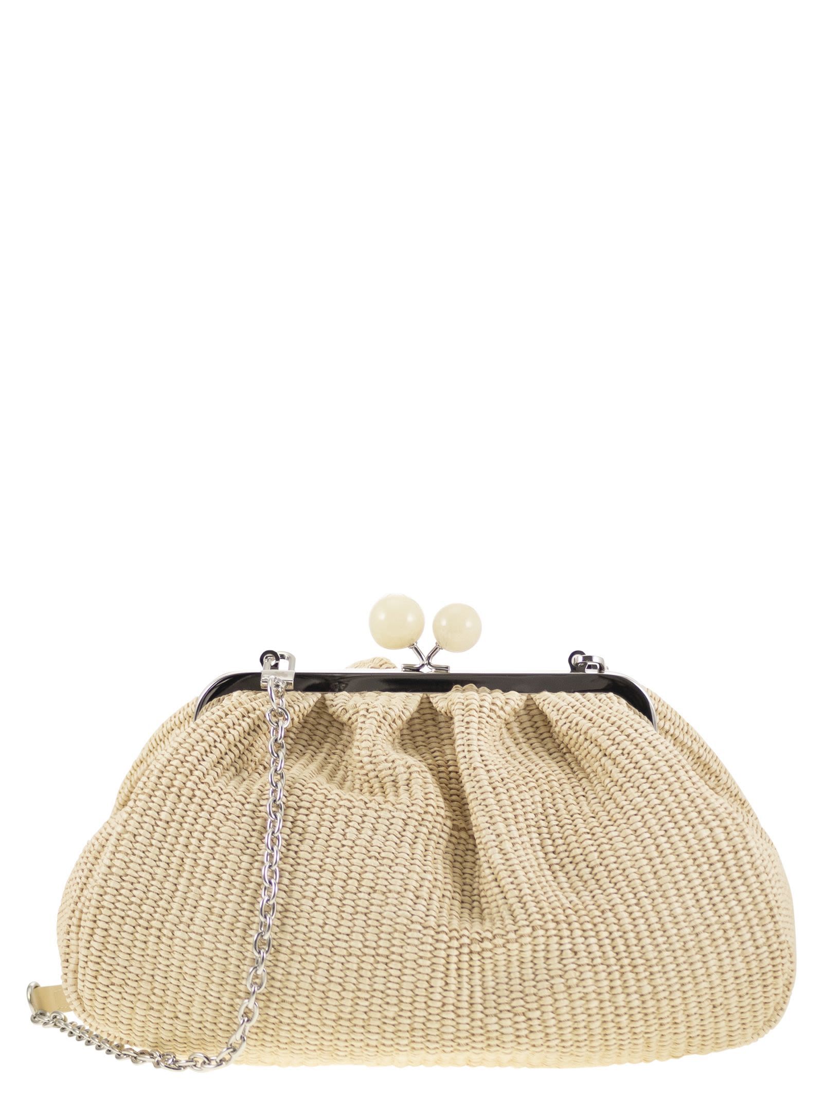 Weekend Max Mara Fortuna Chained Medium Pasticcino Bag In Nude