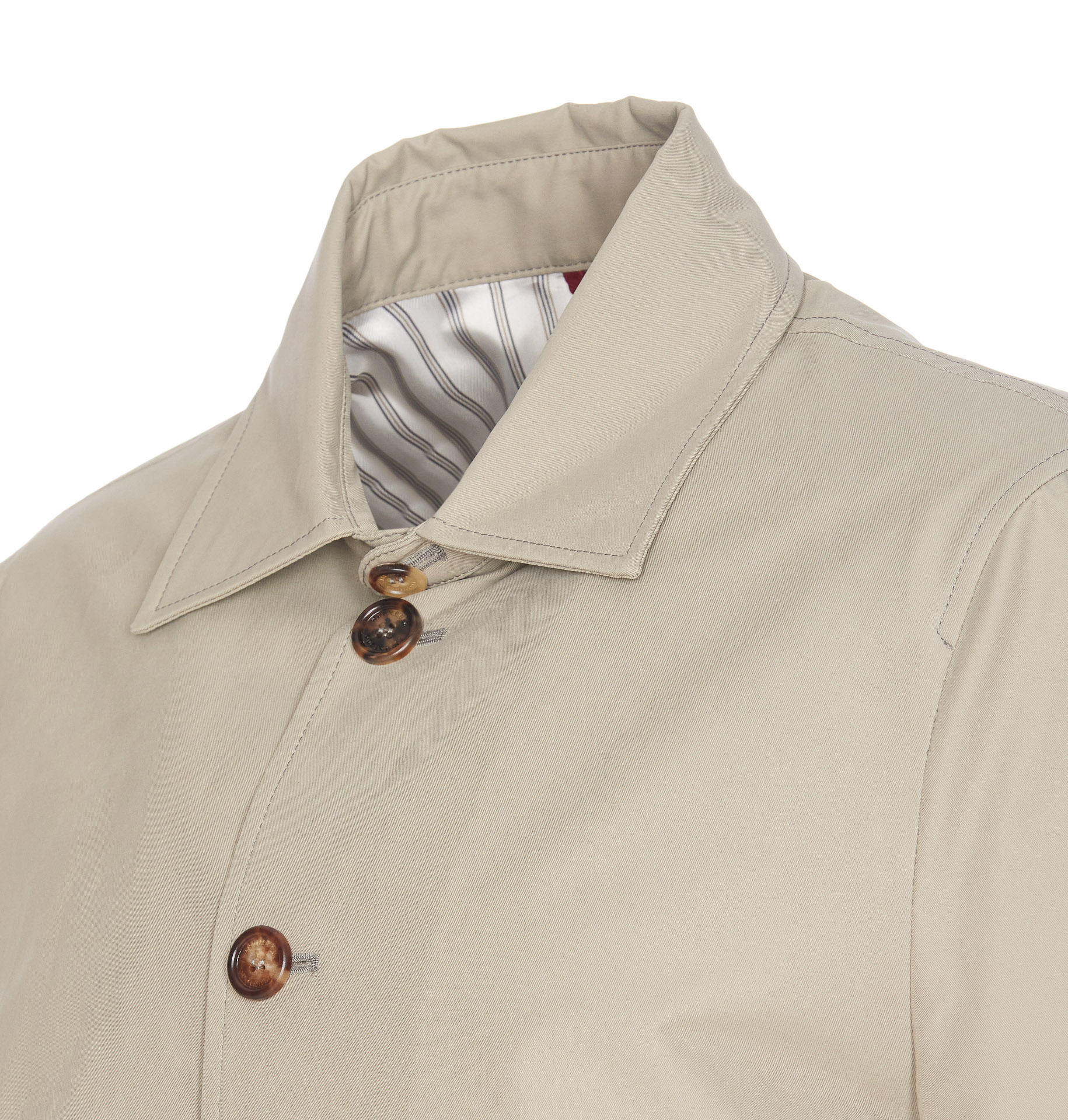Brunello Cucinelli Elasticized Waist Kaky Jacket Pockets In Nude