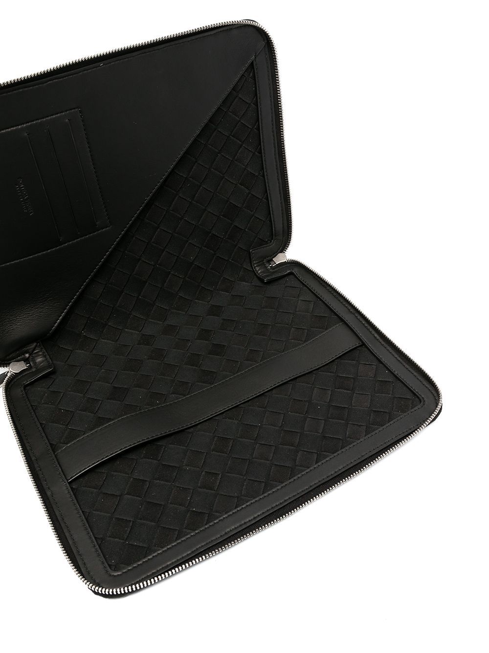 Bottega Veneta Intreacciato Zip-around Laptop Case In Black