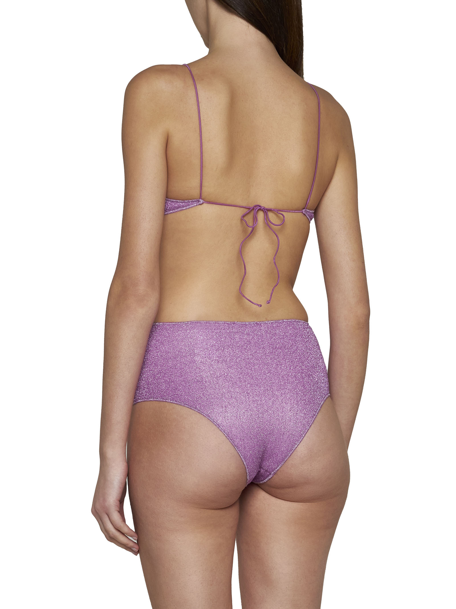 Oseree Lumiere Triangle-bra Bikini In Pink