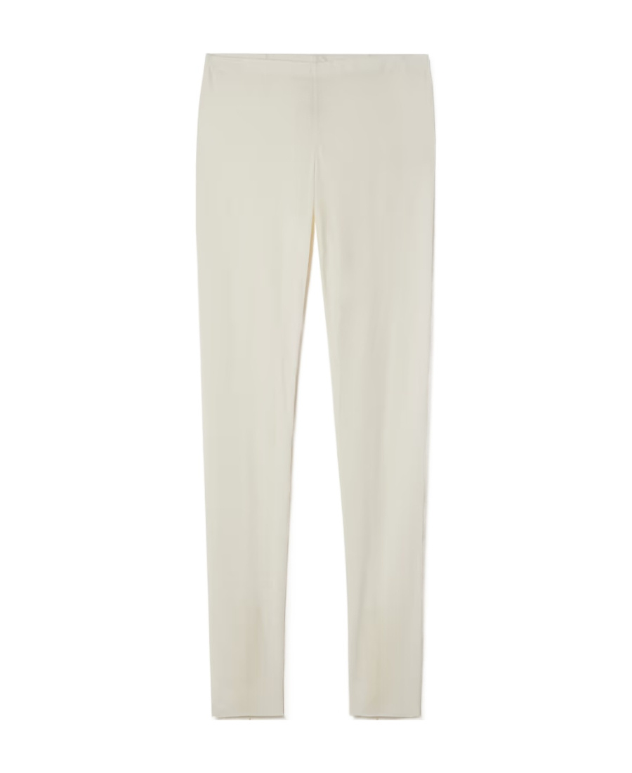 The Row Fraidy Stretch Jersey Leggings In White