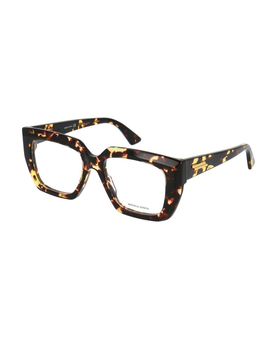 Bottega Veneta Havana Havana Transparent Acetate Glasses In Black
