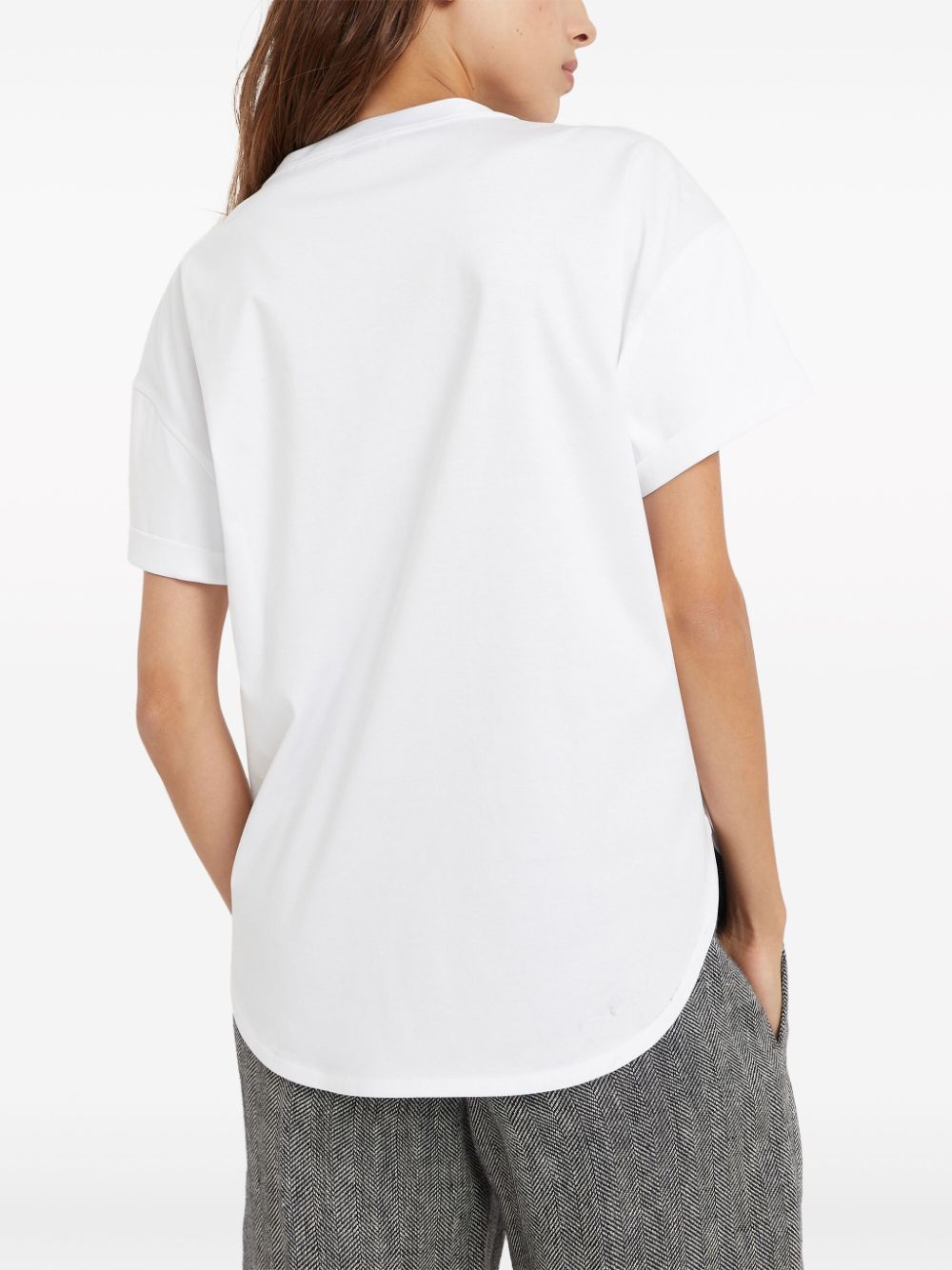 BRUNELLO CUCINELLI BRUNELLO CUCINELLI JEWEL DETAILED CREWNECK T-SHIRT