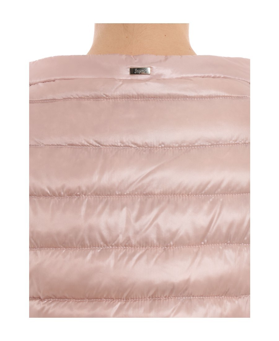 Herno Snap Button Padded Jacket In Nude