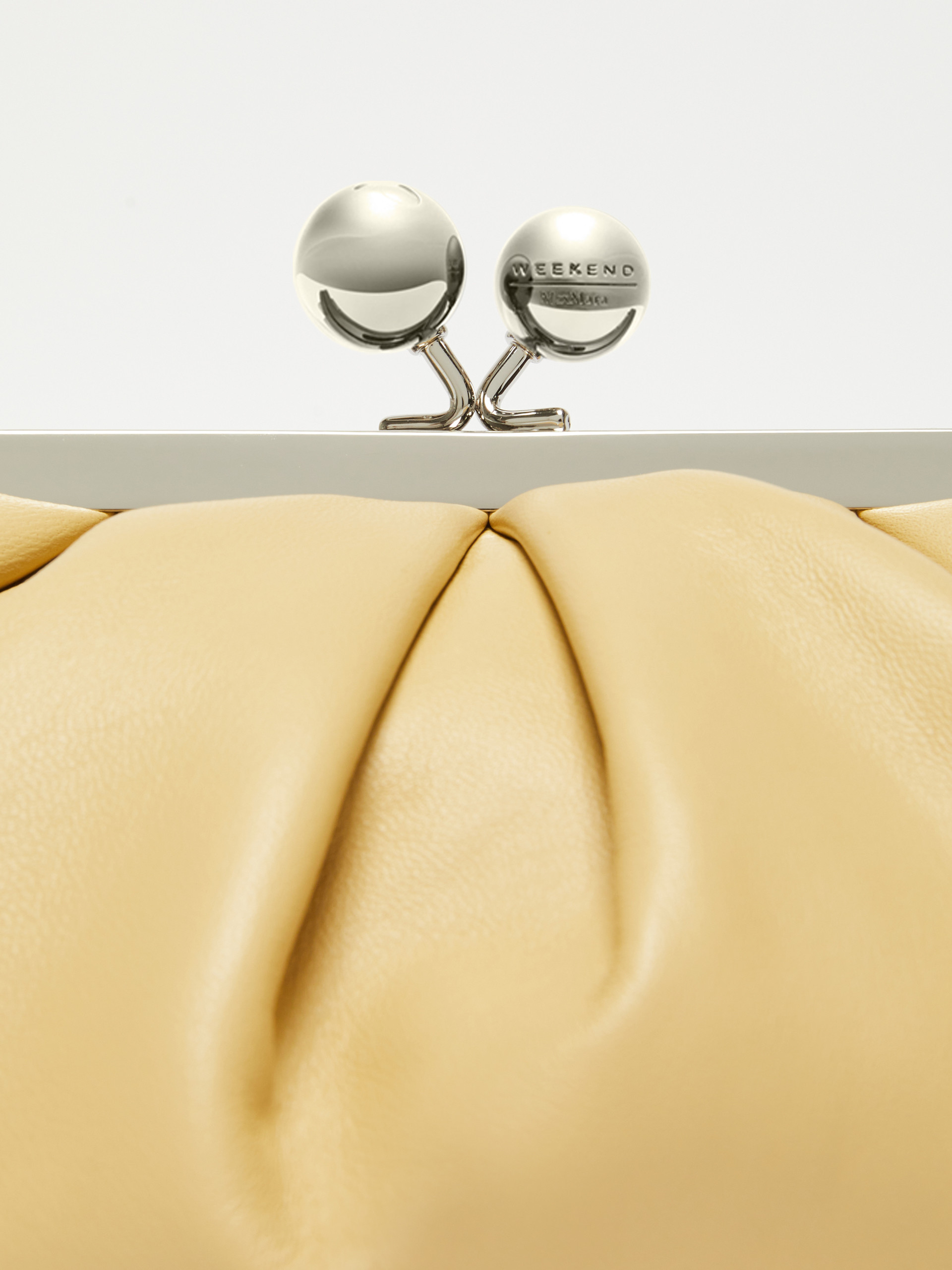 Weekend Max Mara Pasticcino Small Napa Purse In Nude