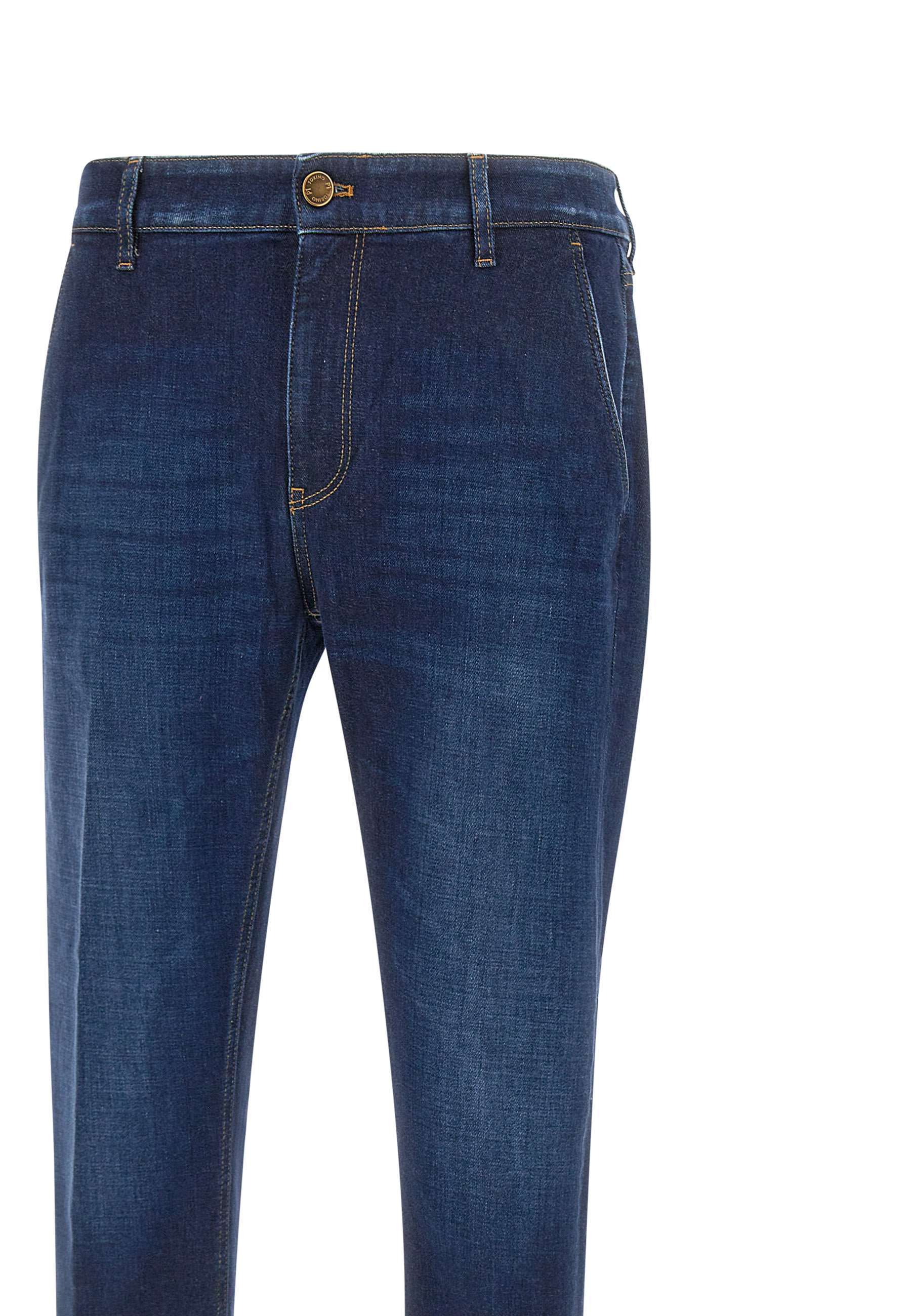 Pt Torino Jeans With Belt Loops In Blue