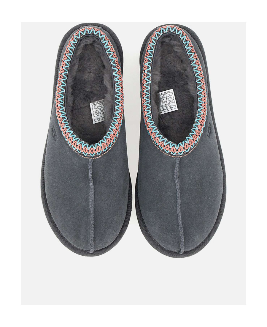 Shop Ugg Tasman Suede Slippers In Black