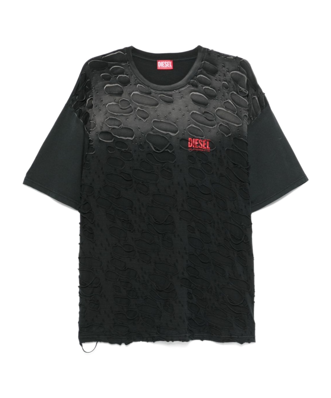 Diesel Distressed T-shirt In Black
