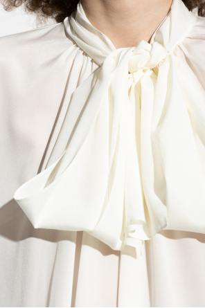 Dolce & Gabbana Bow-detailed Shirt In White