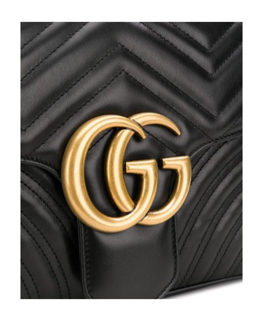 Gucci Gg Marmont Matelassé Medium Shoulder Bag In Black