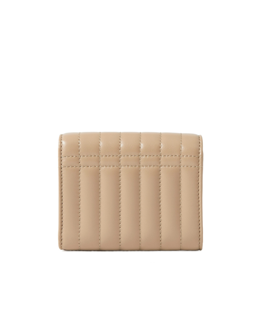 Burberry Small Quilted Leather Folding Wallet In Nude