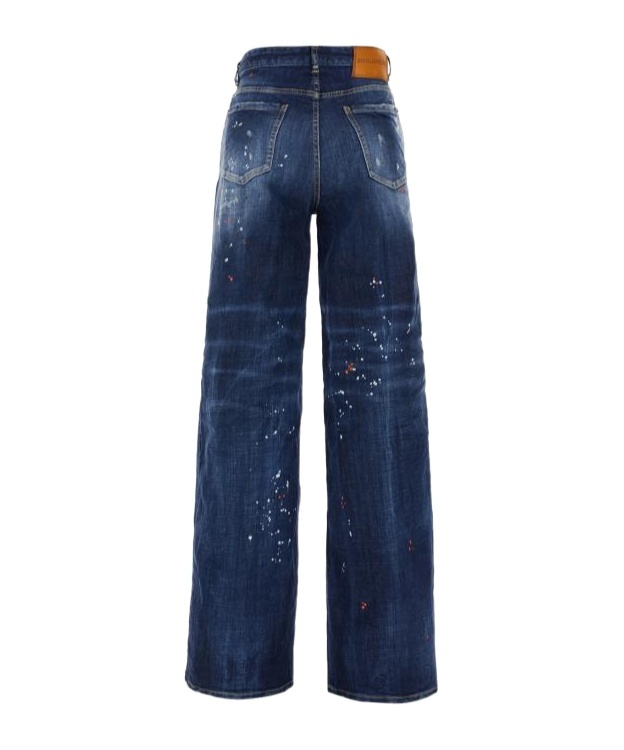 DSQUARED2 DSQUARED2 LOGO-PATCH DISTRESSED JEANS