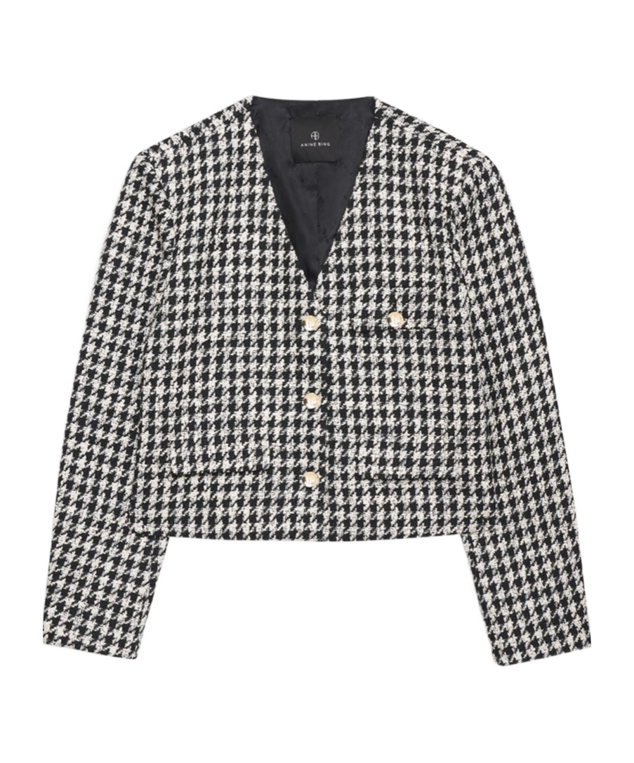 ANINE BING LONG-SLEEVED WOOL CASUAL JACKET