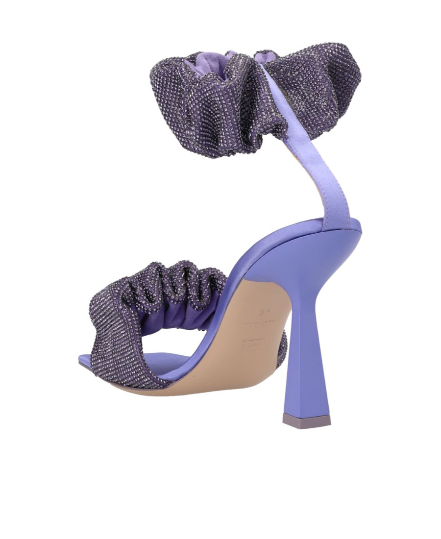 Sebastian Cher Crystal Sandals Purple In Gray