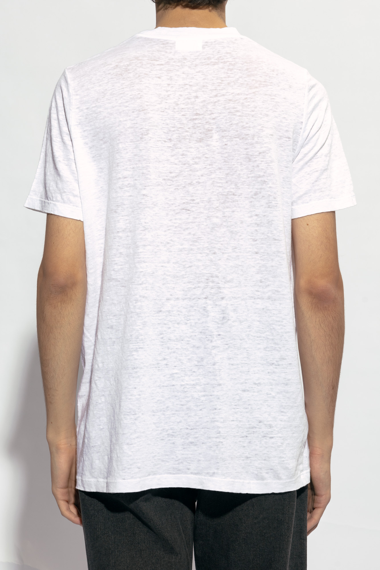 Isabel Marant Marant Karman T Shirt With Flocked Logo In White