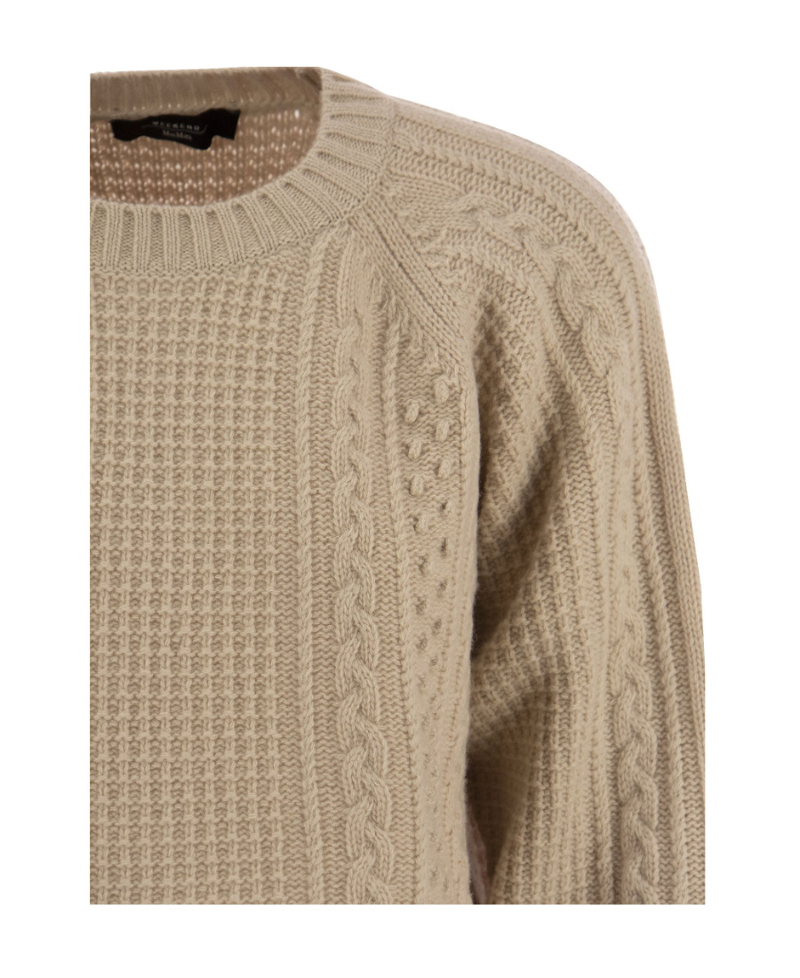 Weekend Max Mara Crewneck Knitted Jumper In Nude