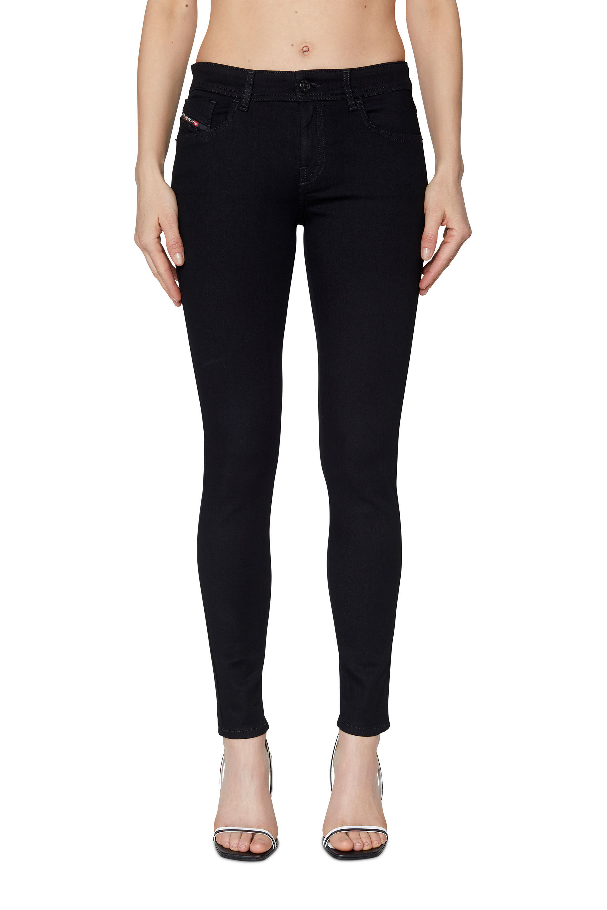 Diesel 1984 Slandy-high 069ef Skinny Jeans In Black