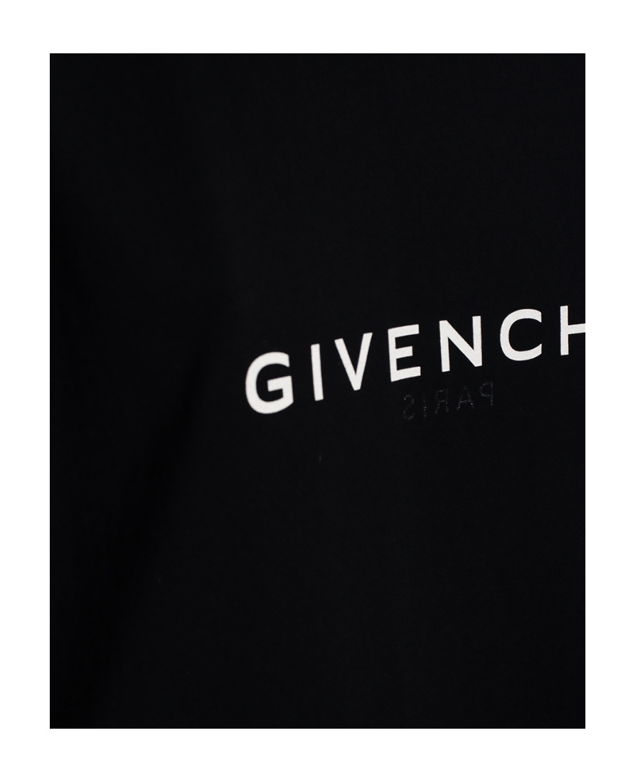 Givenchy Black Logo Printed Round-neck T-shirt In Black