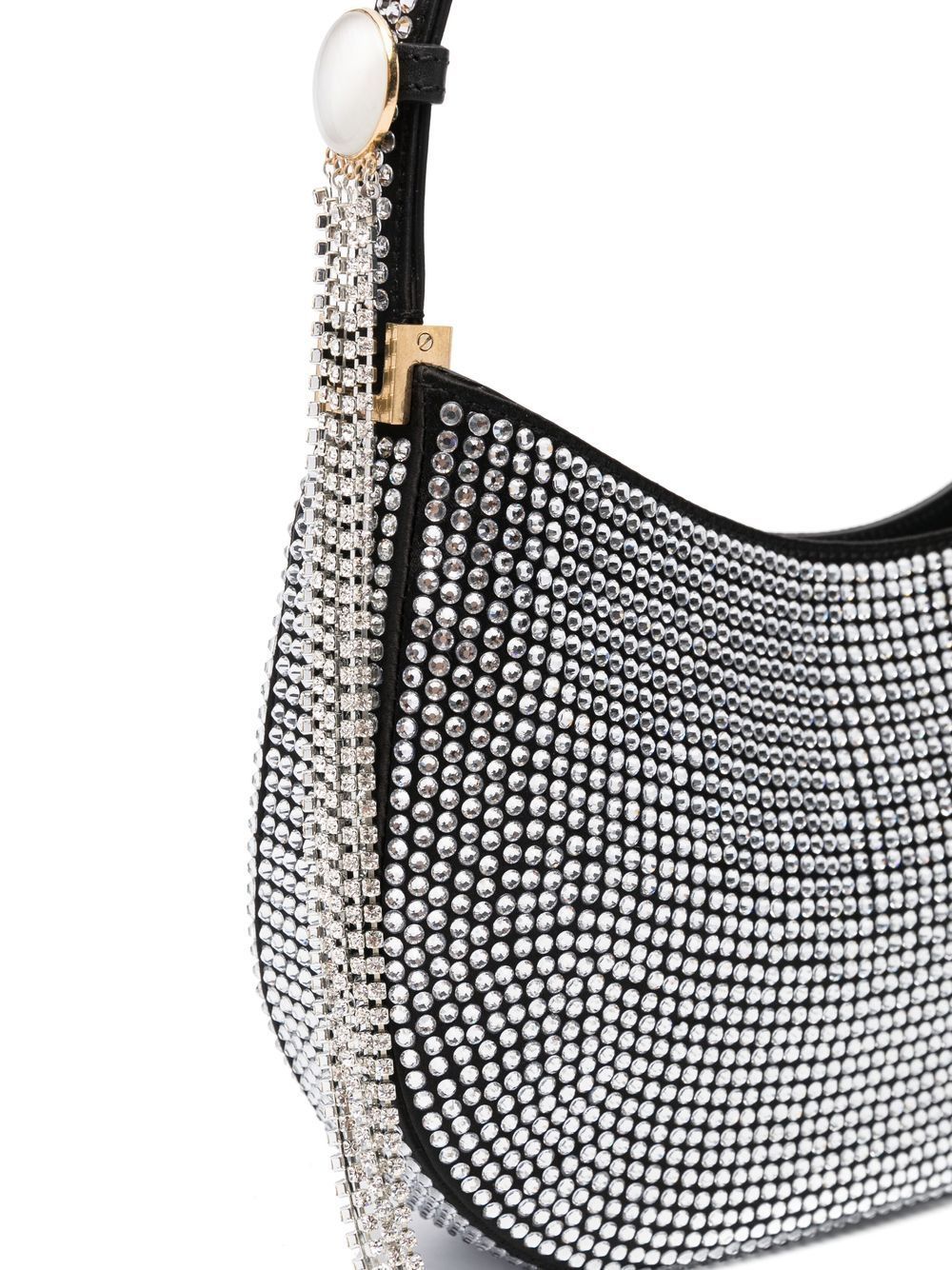 Magda Butrym Vesna Micro Embellished Satin Clutch In Gray