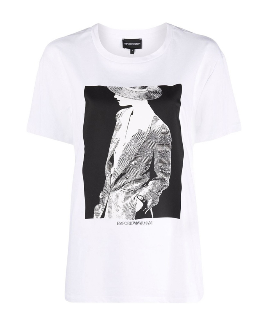 EMPORIO ARMANI ROUND-NECKED LOGO T-SHIRT 