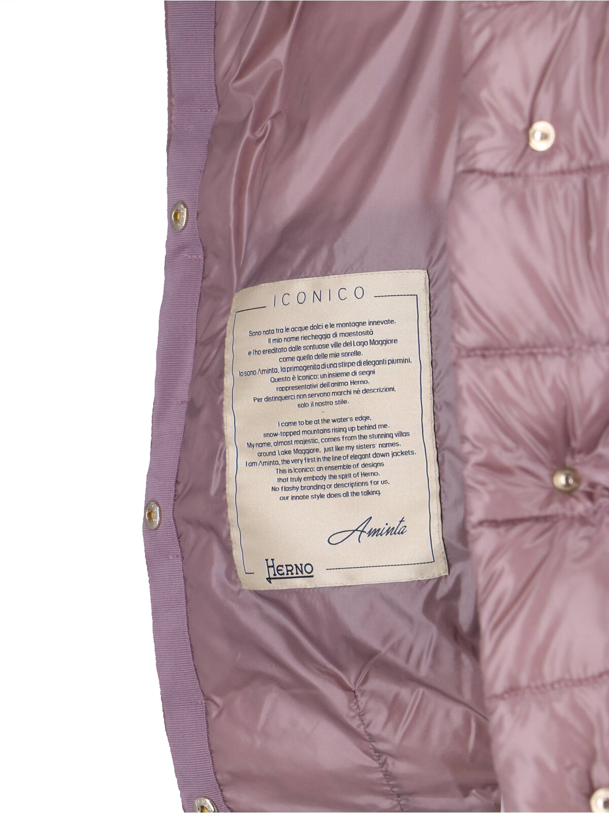 Herno Quilted Turtleneck Puffer Coat In Pink