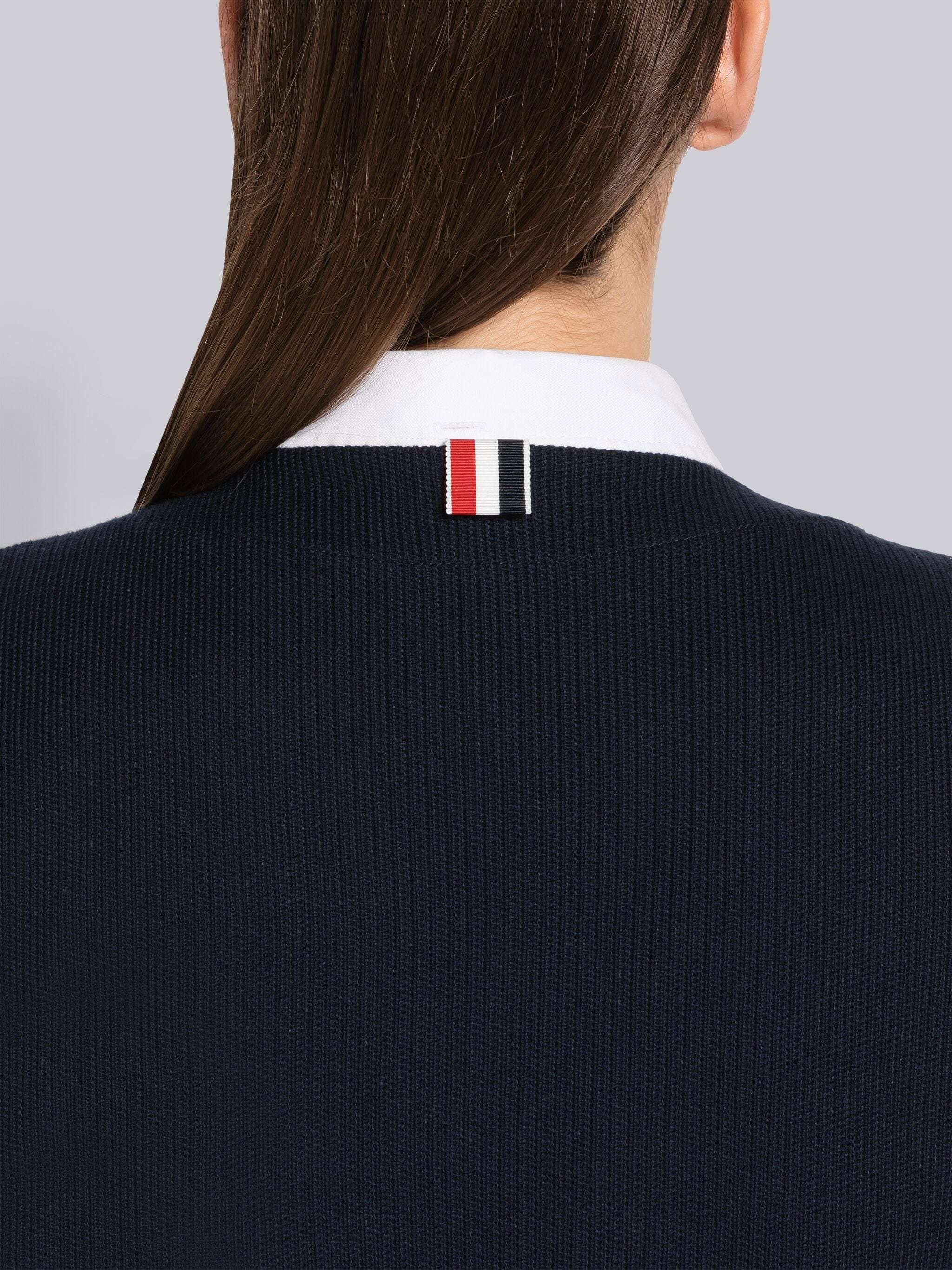 Thom Browne Open-front Cotton Cardigan In Black