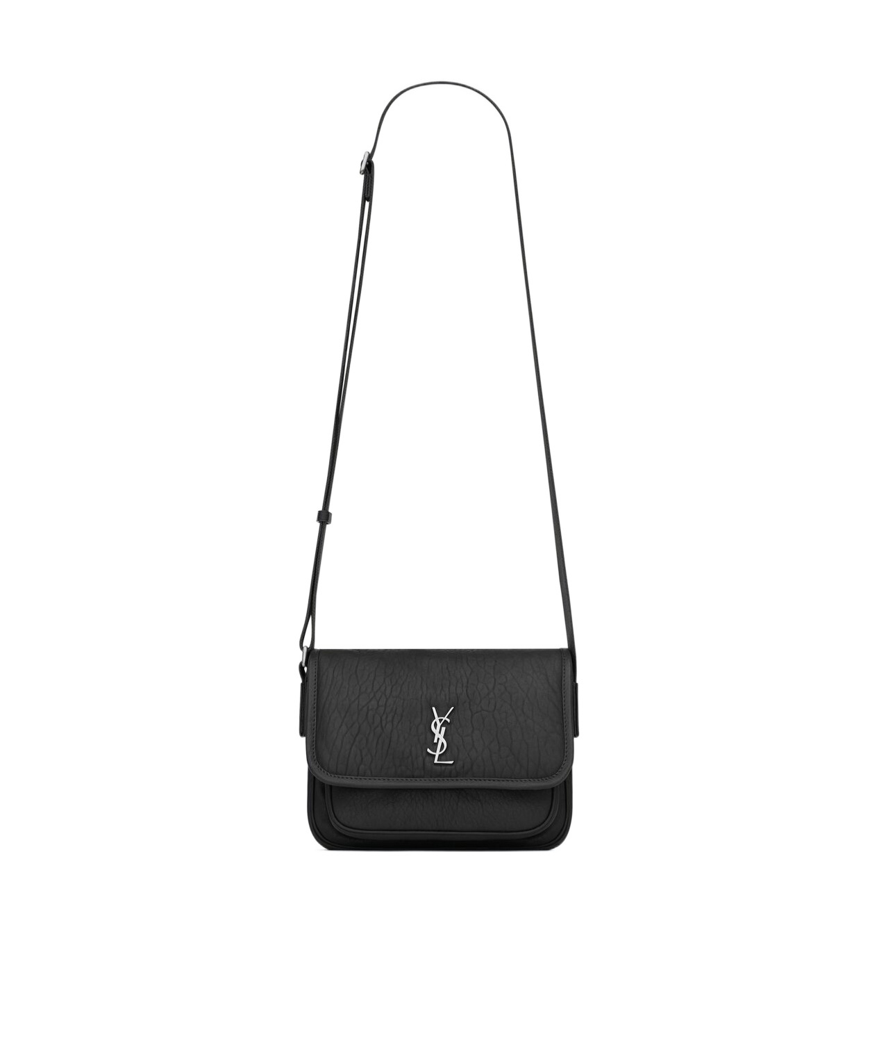 Saint Laurent Small Messenger Crossbody Bag In Black
