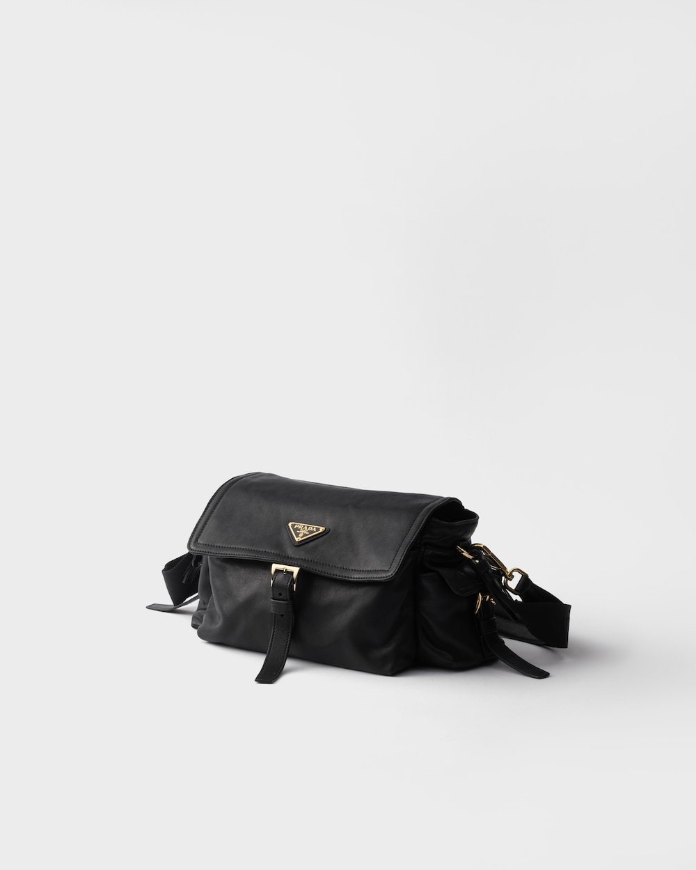 Prada Explore Re-nylon Medium Shoulder Bag In Black