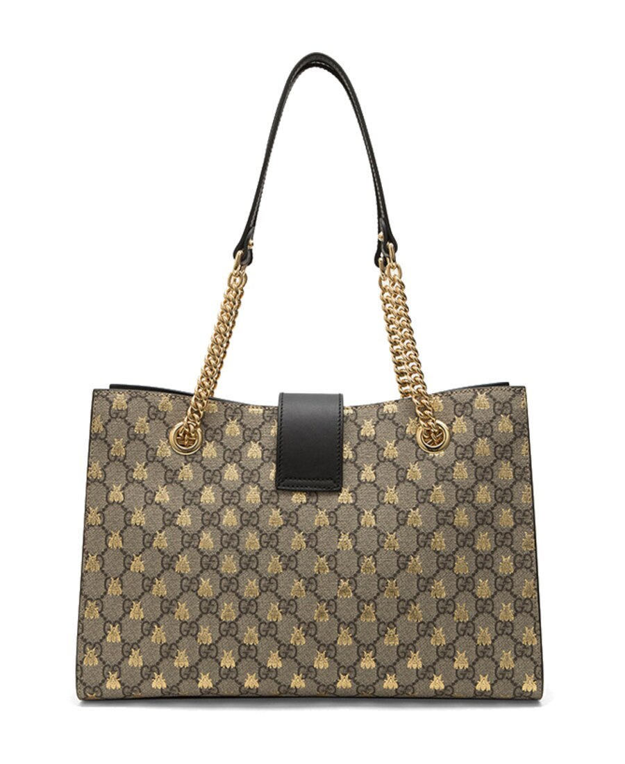 GUCCI BEE PRINTED HANDBAG