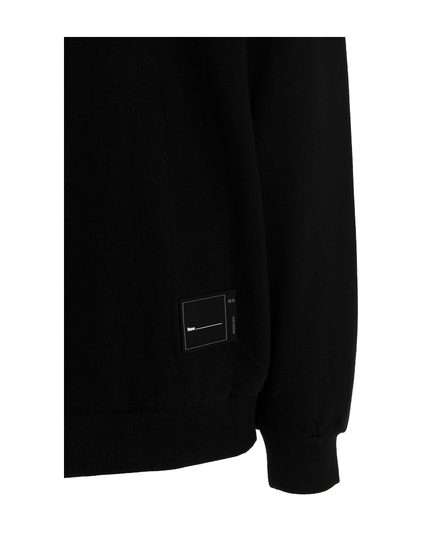 We11 Done Multiple Front Logo Hoodie In Black