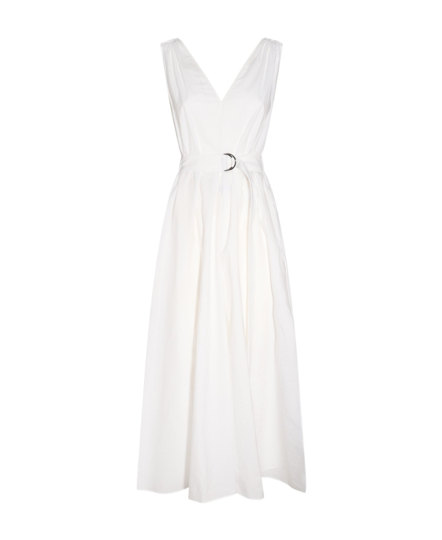Brunello Cucinelli Women Poplin Dress In White