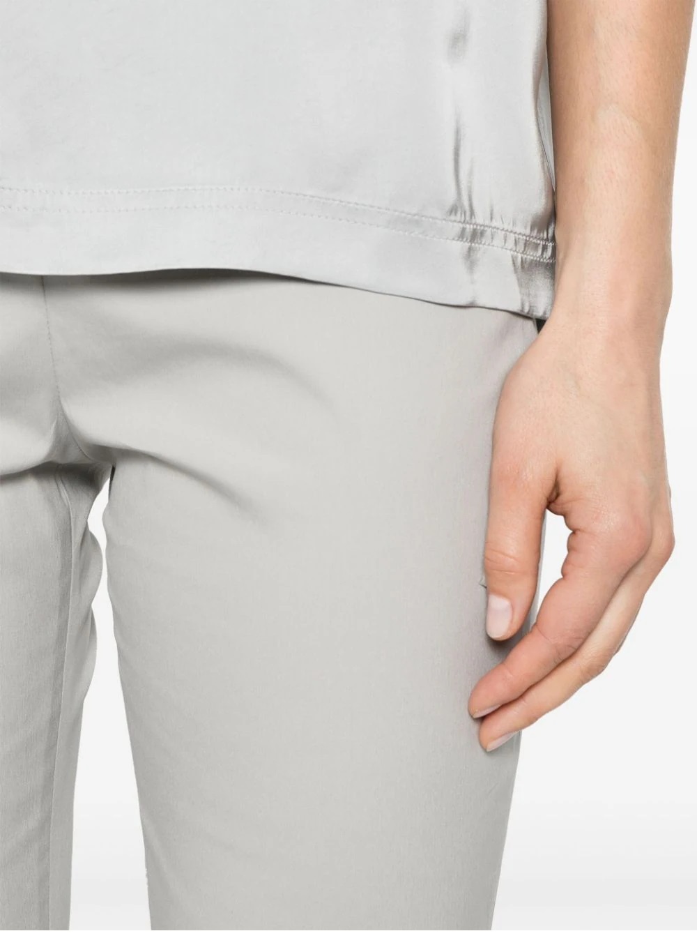 Fabiana Filippi Tailored Trousers With Clean Waistband In White