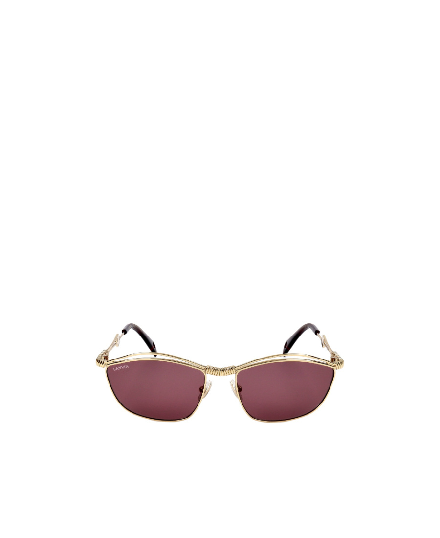 Lanvin Rectangle Frame Sunglasses In Gold