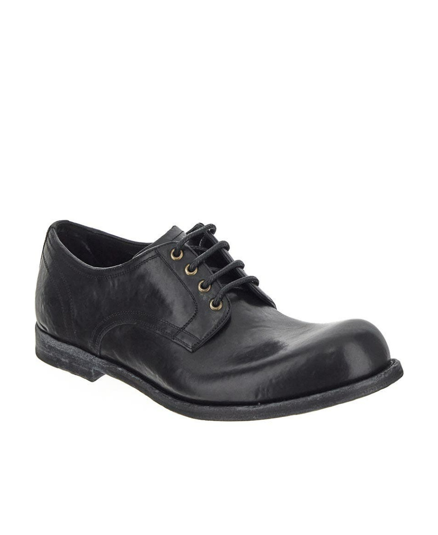 Dolce & Gabbana Man Lace-up Shoes Black Size 9 Leather In Black