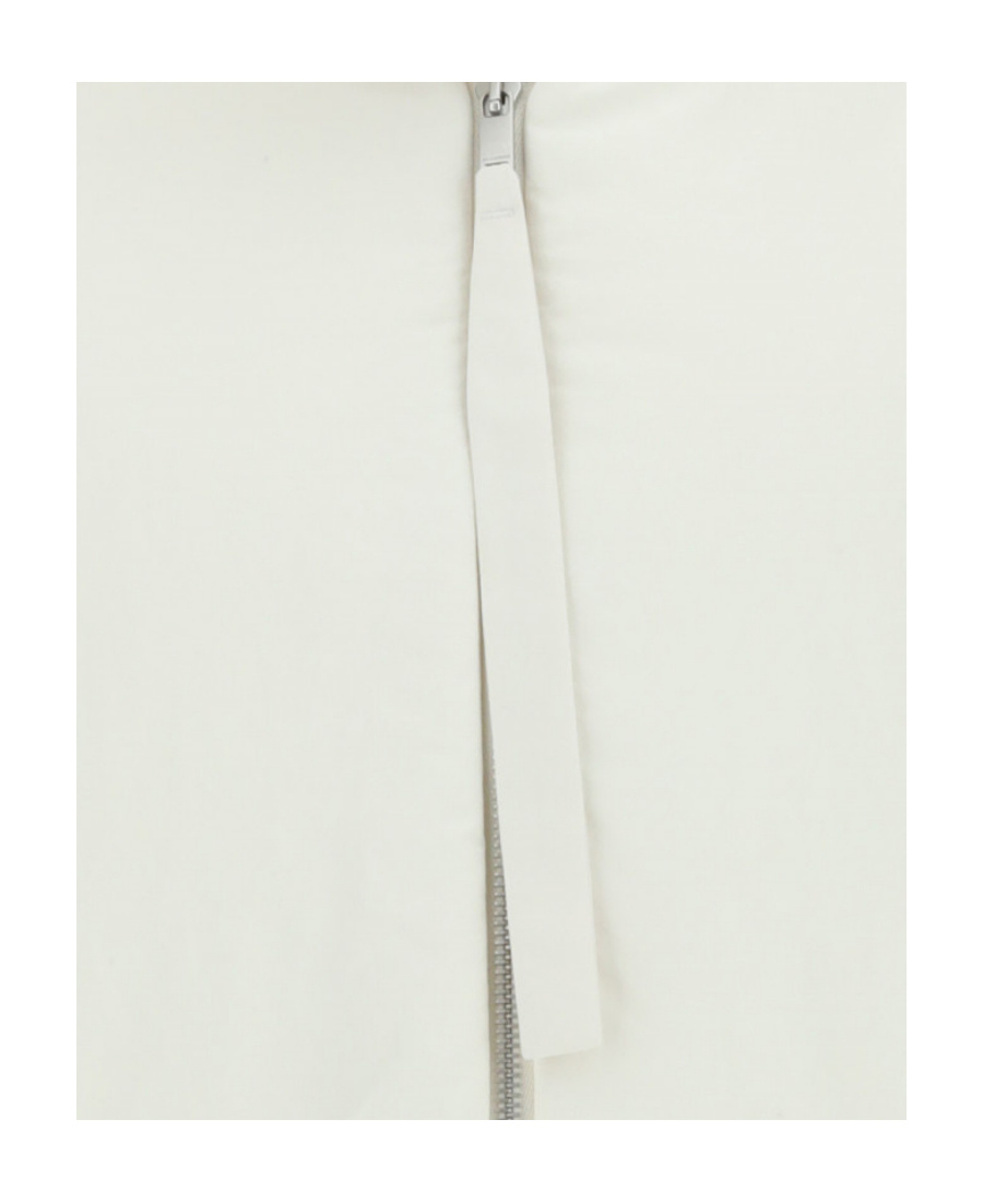 Jil Sander Zippered Hooded Down Vest In White