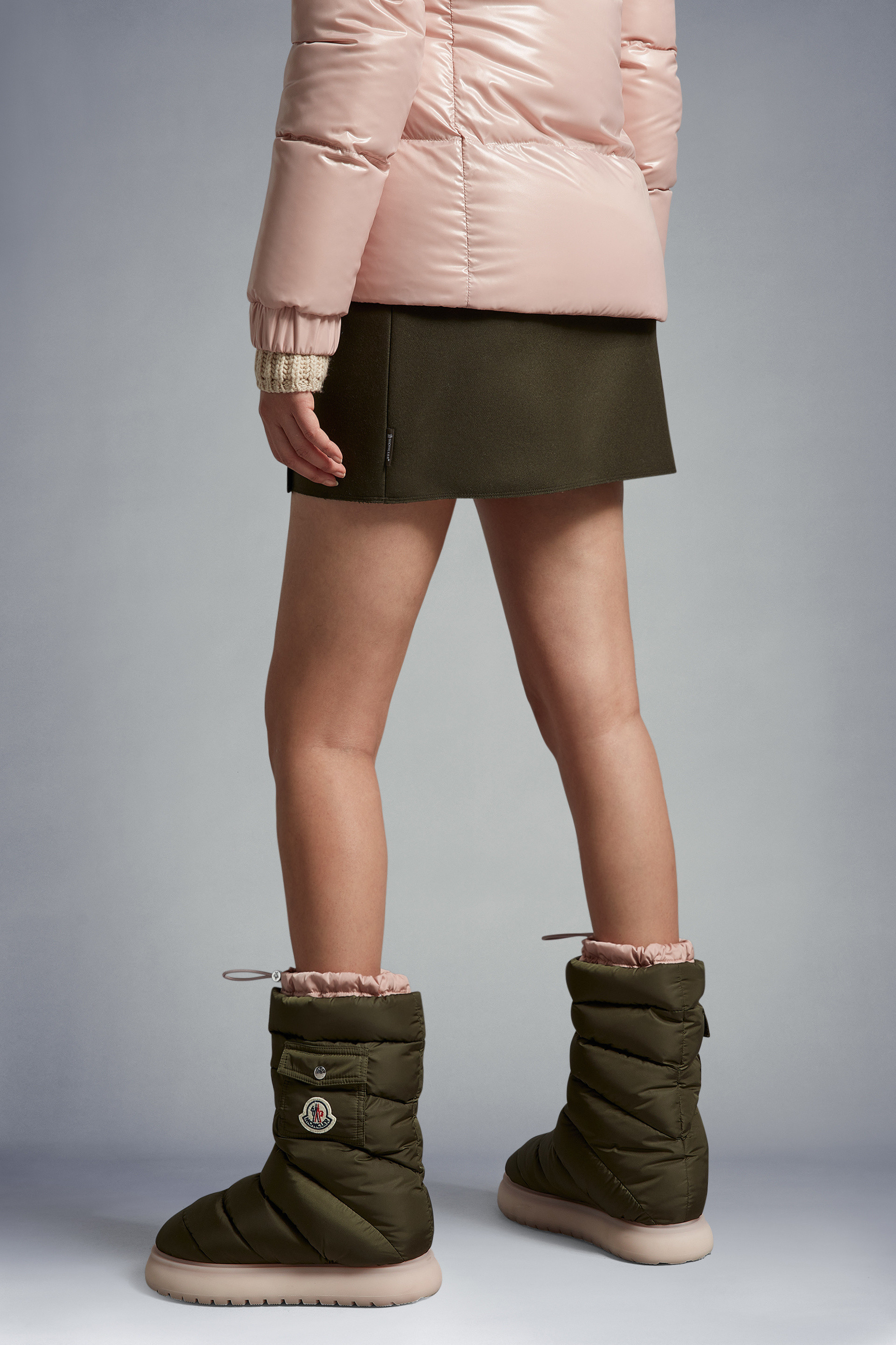 Shop Moncler Gaia Pocket Mid Boots In Green