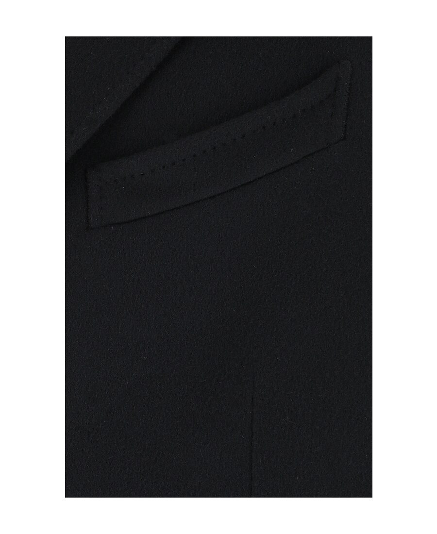 ZEGNA NAVY BLUE DOUBLE-BREASTED COAT