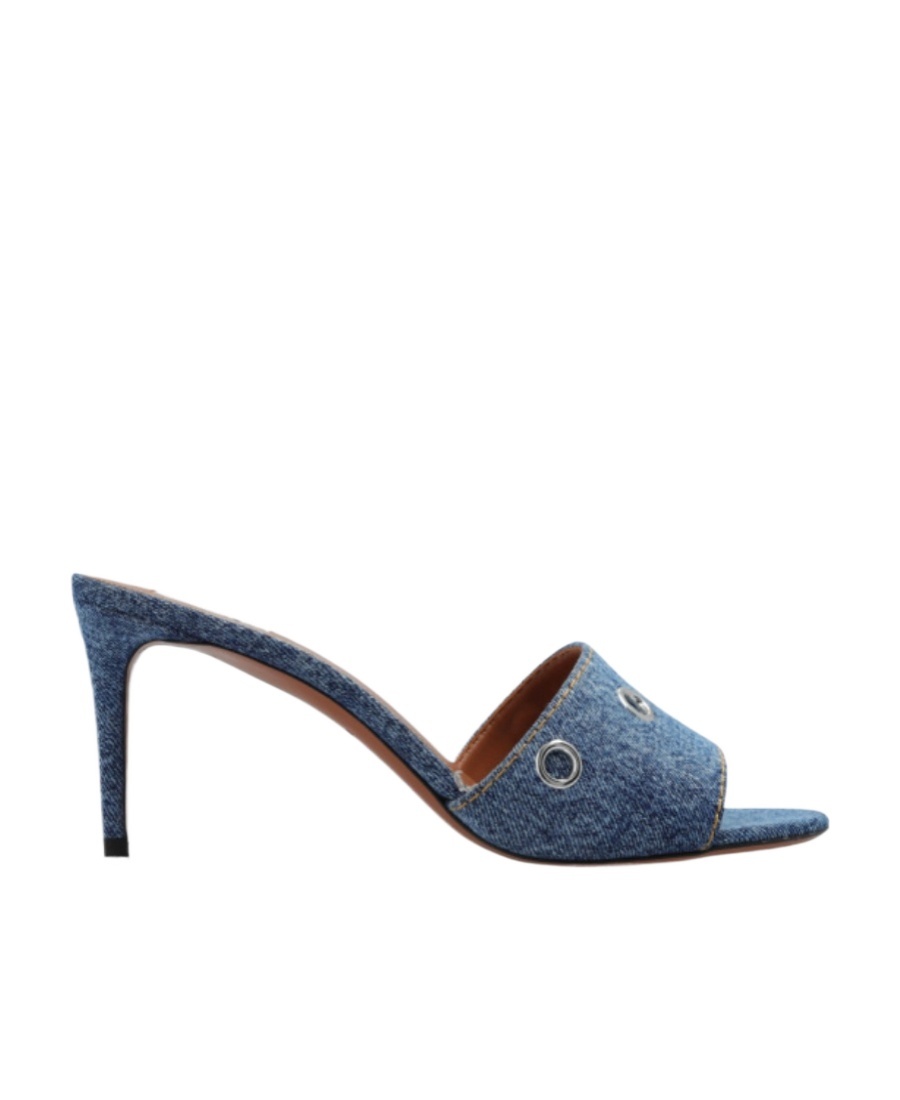 Alaïa High-heeled Denim Sandals In Blue